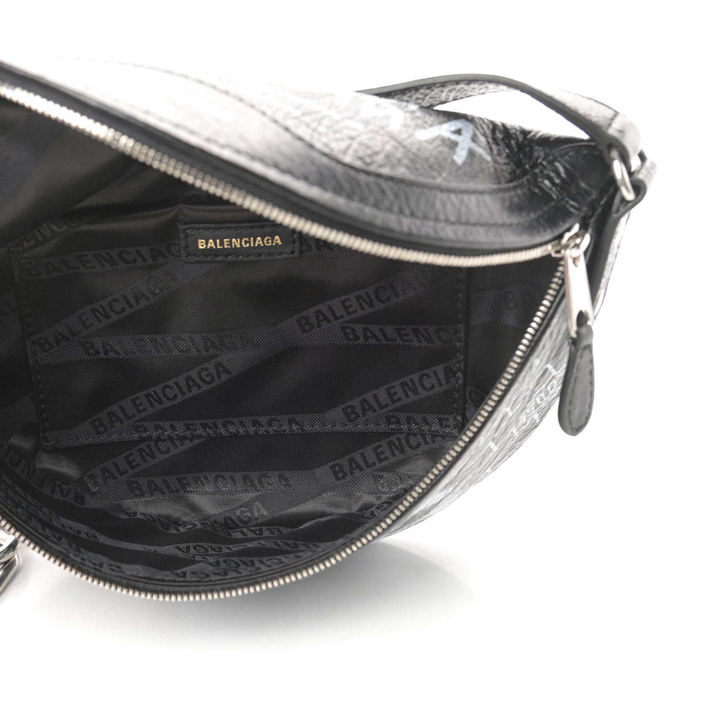 Agneau Arena Graffiti All Over XXS Souvenir Belt Bag Black White