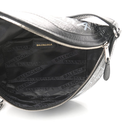 Balenciaga Agneau Arena Graffiti All Over XXS Souvenir Belt Bag Black White 5 of 10