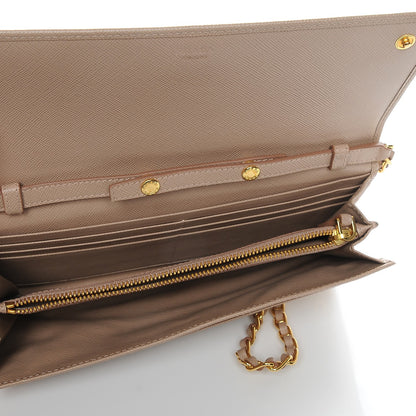 Prada Saffiano Metal Oro Chain Wallet Cammeo 5 of 10
