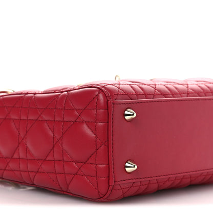 Christian Dior Lambskin Cannage Small My ABCDior Lady Dior Red 9 of 11