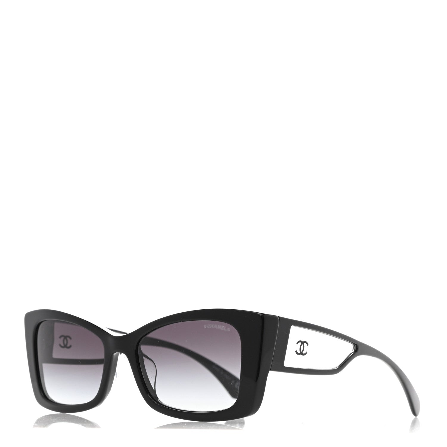 Chanel Acetate CC Rectangle Sunglasses 5430-A Black 1 of 8