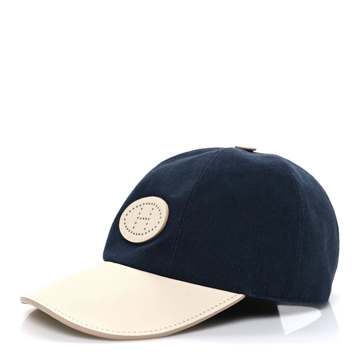 Hermes Cotton Canvas Swift Sevres Evelyne Cap 57 Marine Nata 1 of 8