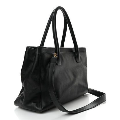 Chanel Calfskin Cerf Executive Shopper Tote Black 3 of 15