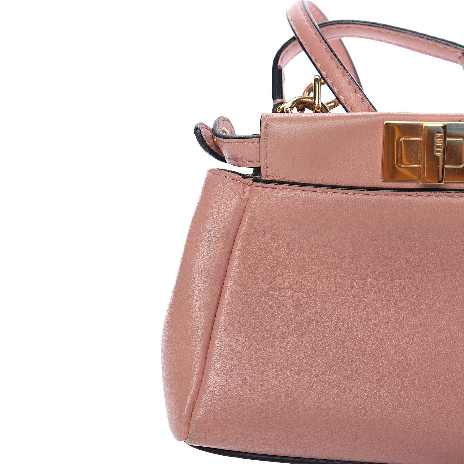 Fendi Shiny Nappa Micro Peekaboo Iconic Satchel Pink 7 of 10