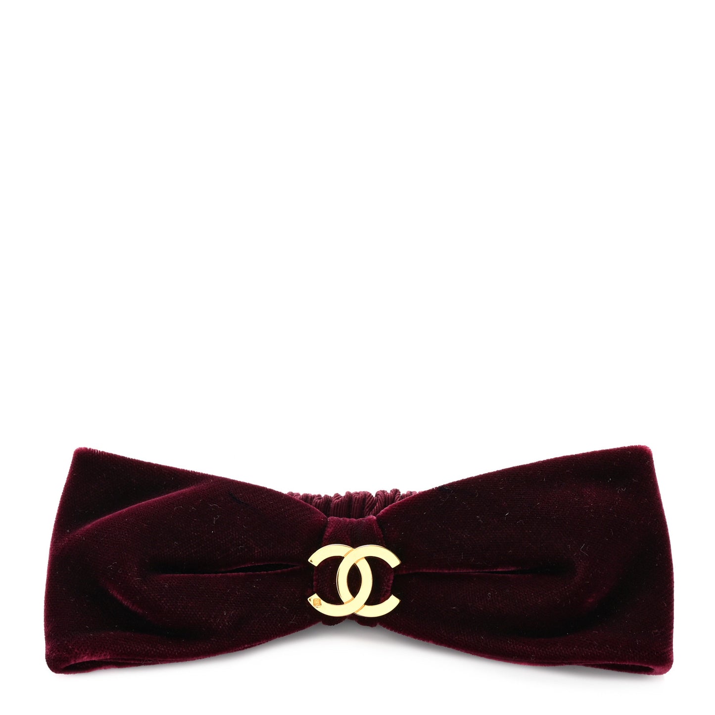 Velvet CC Hair Bow Tie Burgundy