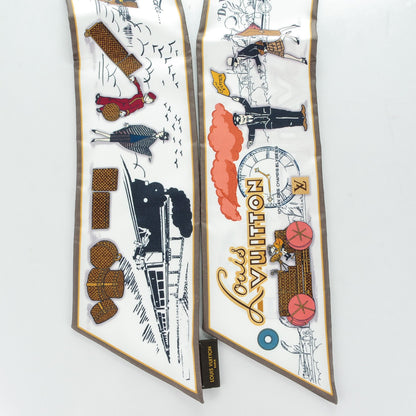 Louis Vuitton Silk LV Comics Bandeau Taupe 3 of 6
