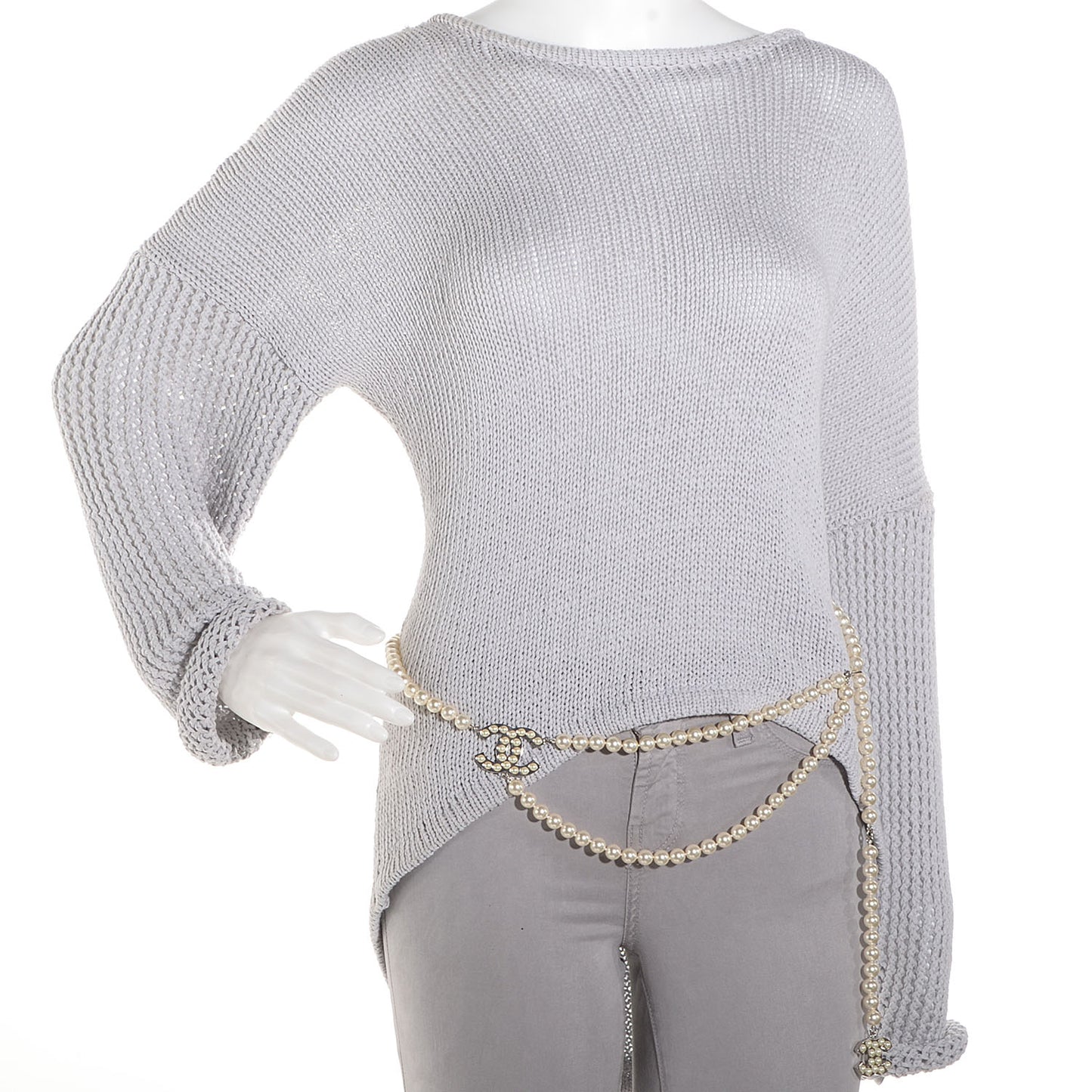 Pearl CC Double Strand Belt 95 Silver