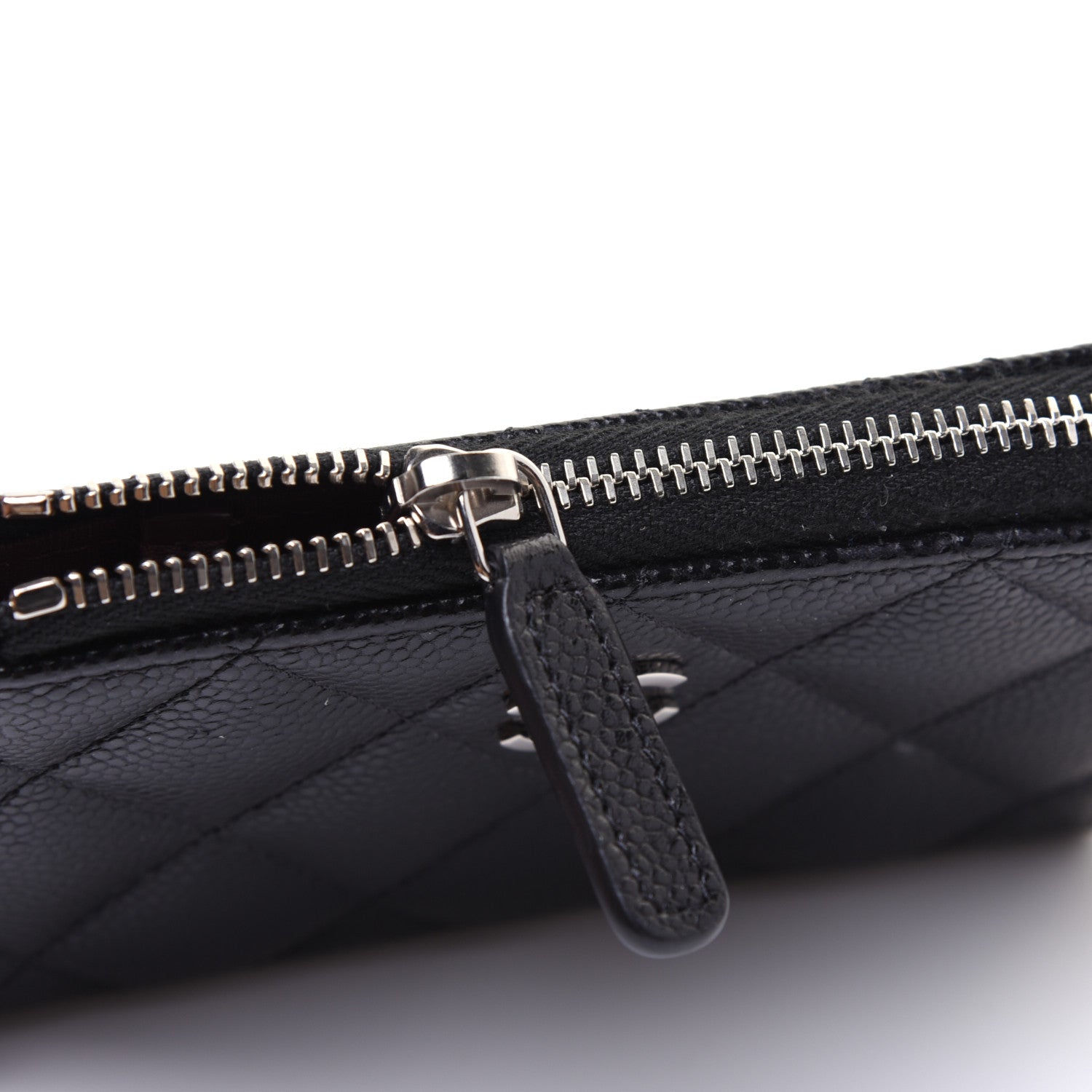 Chanel Caviar Quilted Zipped Key Holder Case Black 10 of 12