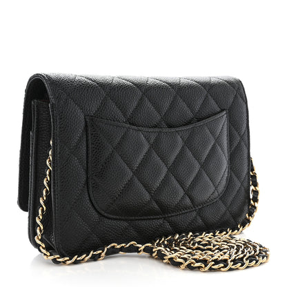 Chanel Caviar Quilted Wallet on Chain WOC Black 3 of 13