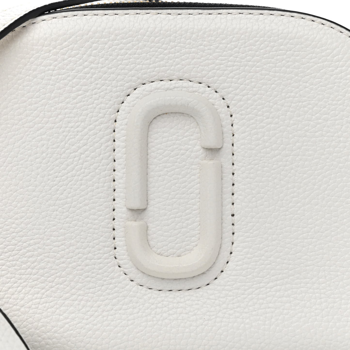 Calfskin Shutter Camera Crossbody Bag White
