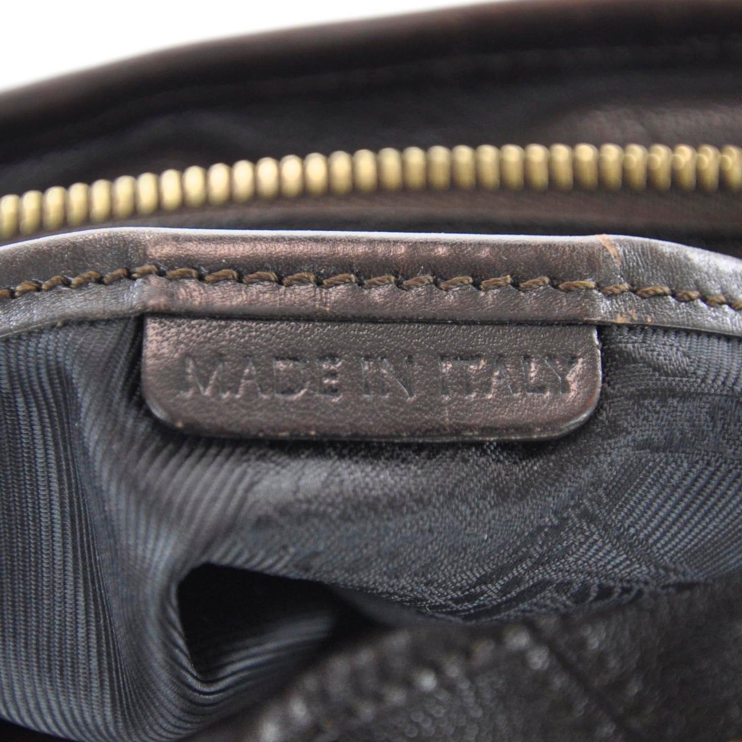 Leather Metal Stitch Lowry Brown