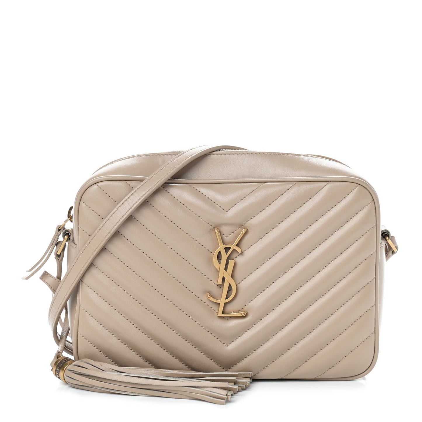 Calfskin Matelasse Monogram Lou Camera Bag Nude Powder