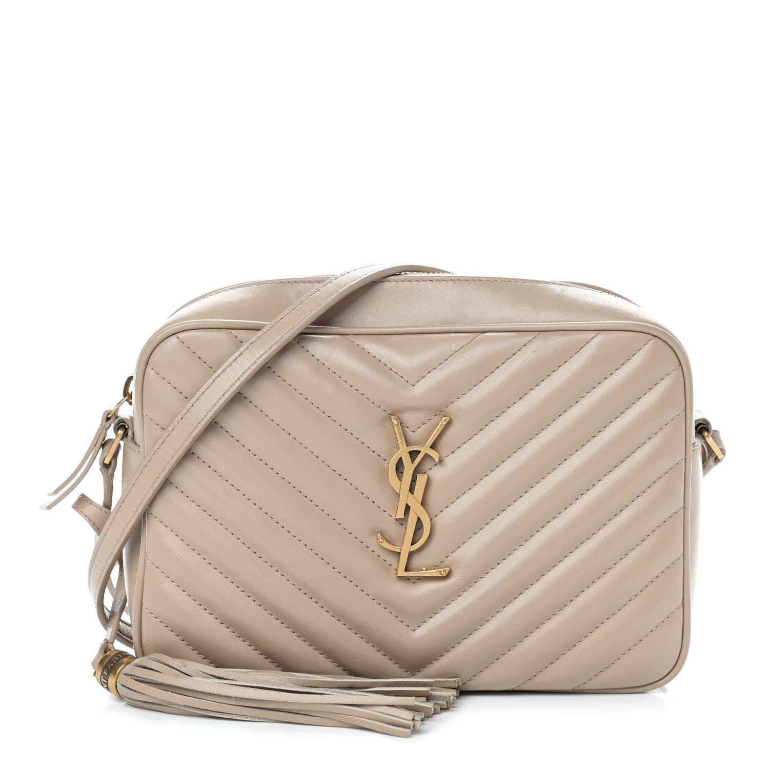 Saint Laurent Calfskin Matelasse Monogram Lou Camera Bag Nude Powder 1 of 8