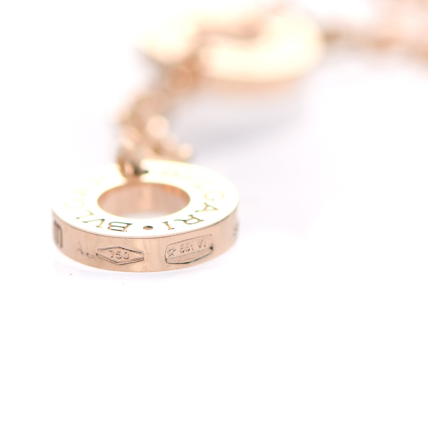 Bulgari 18K Rose Gold Mother of Pearl Carnelian BVLGARI BVLGARI Chain Bracelet 9 of 10