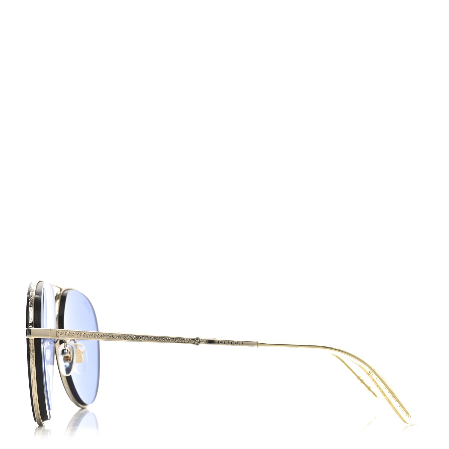 Gucci Metal Aviator Sunglasses GG0356S Blue 3 of 7