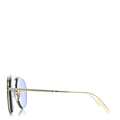 Gucci Metal Aviator Sunglasses GG0356S Blue 3 of 7