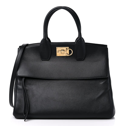 Salvatore Ferragamo Calfskin Medium Studio Bag Black 3 of 16