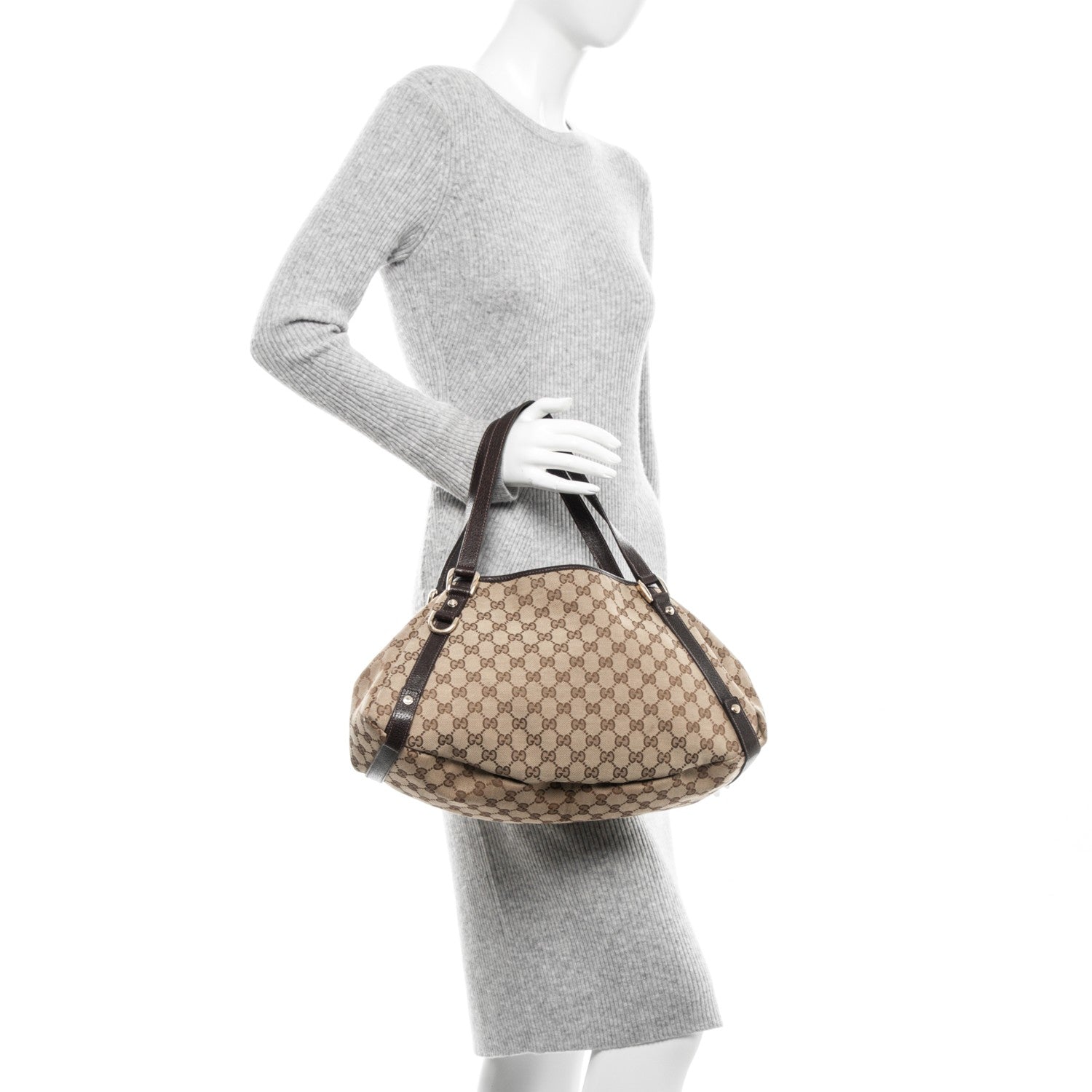 Gucci Monogram Medium Abbey Shoulder Bag Dark Brown 2 of 7