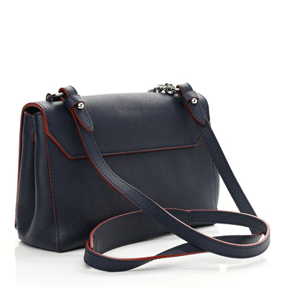 Louis Vuitton Calfskin Lockme II Chain Bag BB Marine Rouge 3 of 10