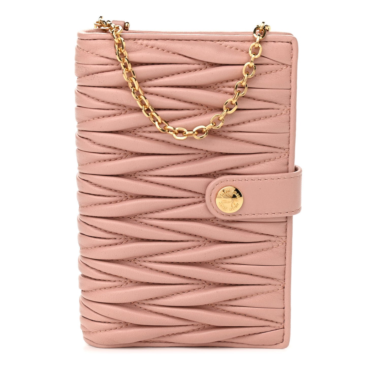Nappa Matelasse Chain Card Holder Orchidea