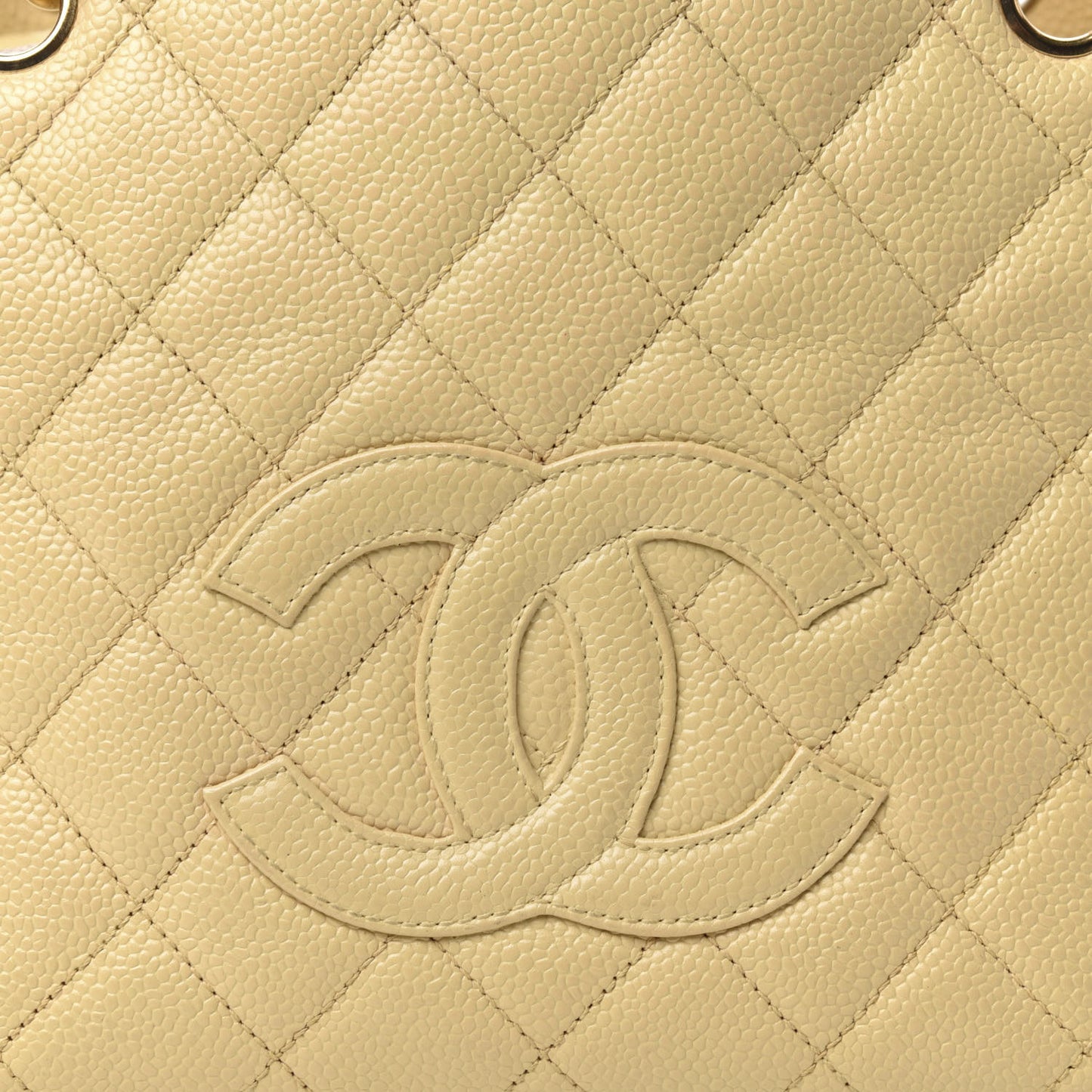Caviar Quilted Petit Timeless Tote PTT Beige Clair