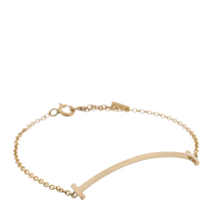 Tiffany 18K Yellow Gold T Smile Bracelet 1 of 3