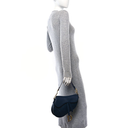 Christian Dior Calfskin Saddle Bag Navy 2 of 14