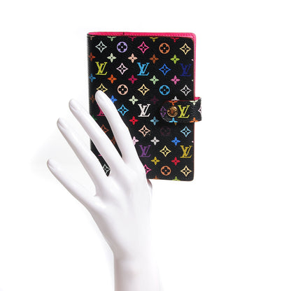 Louis Vuitton Monogram Multicolor Small Ring Agenda Cover Black Grenade 2 of 7
