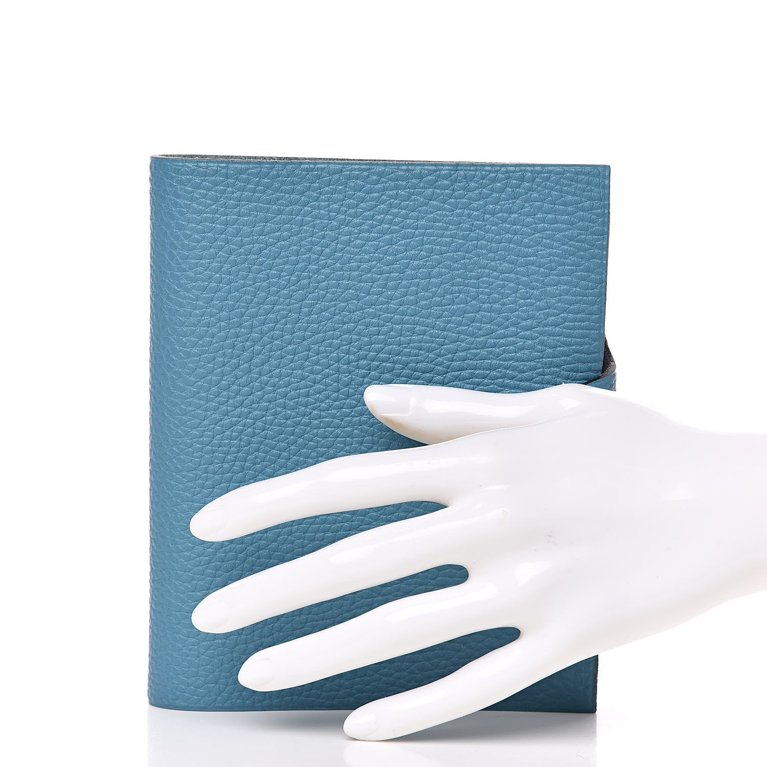 Hermes Taurillon Clemence Ulysse PM Notebook Cover Blue Jean 2 of 7