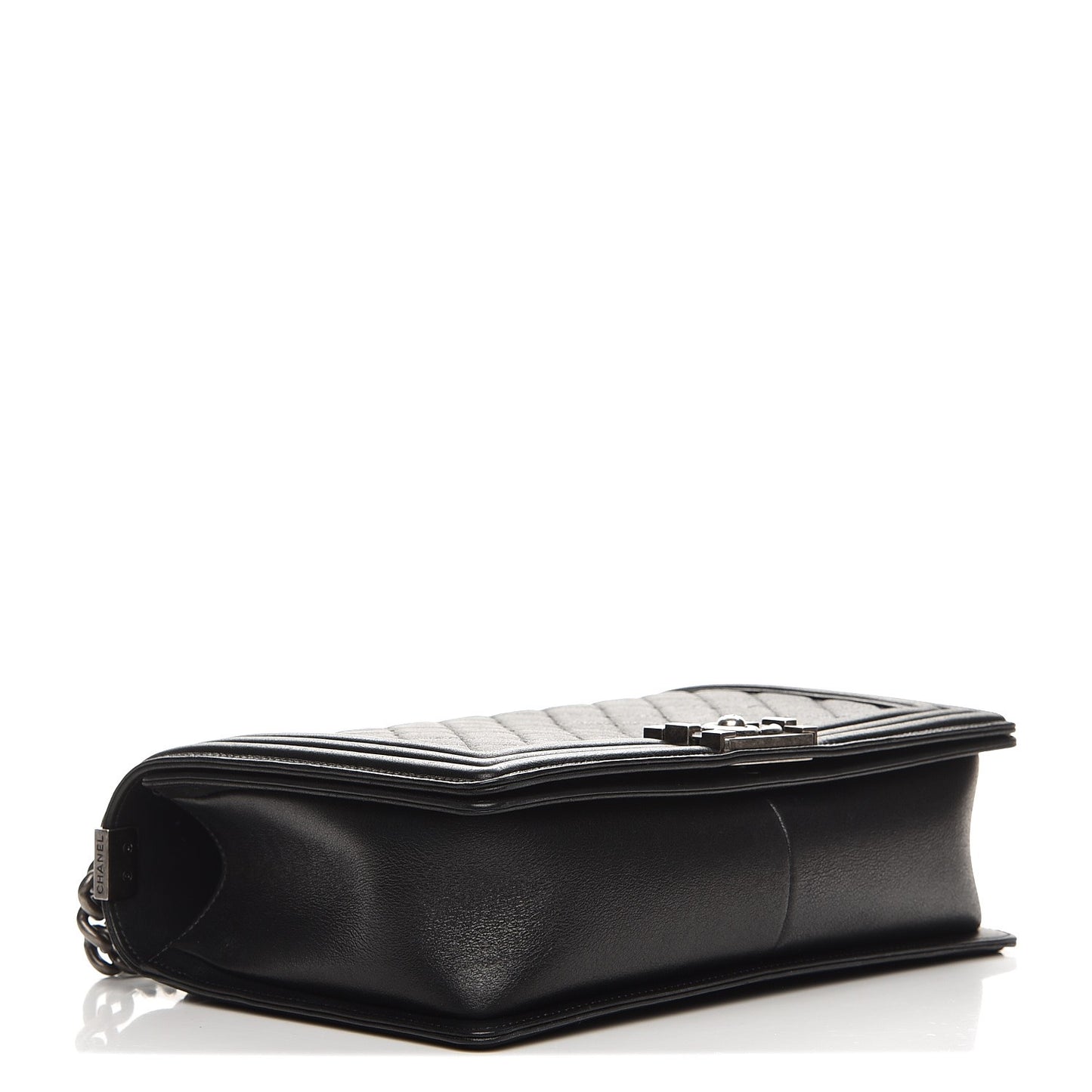 Calfskin Quilted New Medium Boy Flap Black