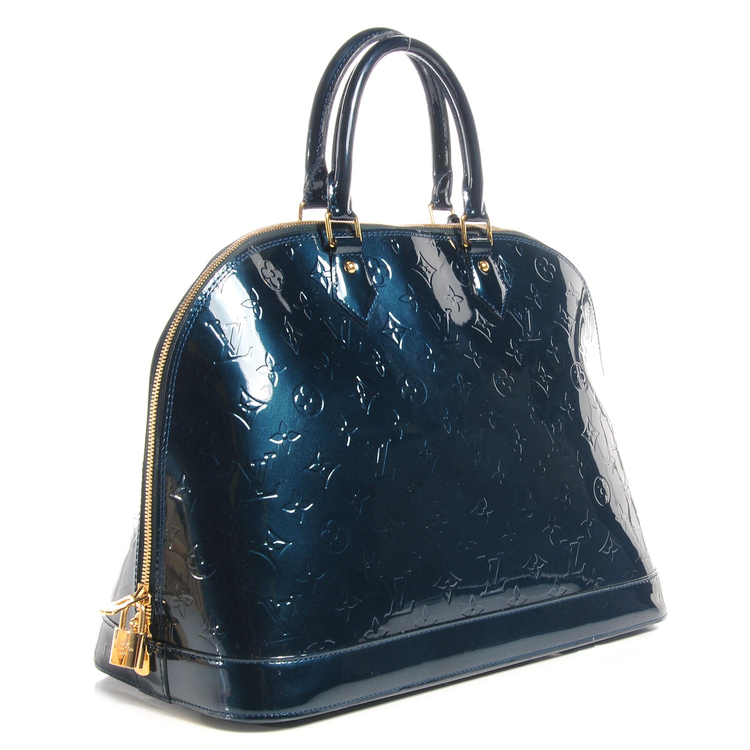 Louis Vuitton Vernis Alma GM Blue Nuit 3 of 7