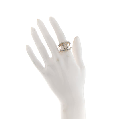 Chanel Crystal CC Ring 4.5 Gold 2 of 4