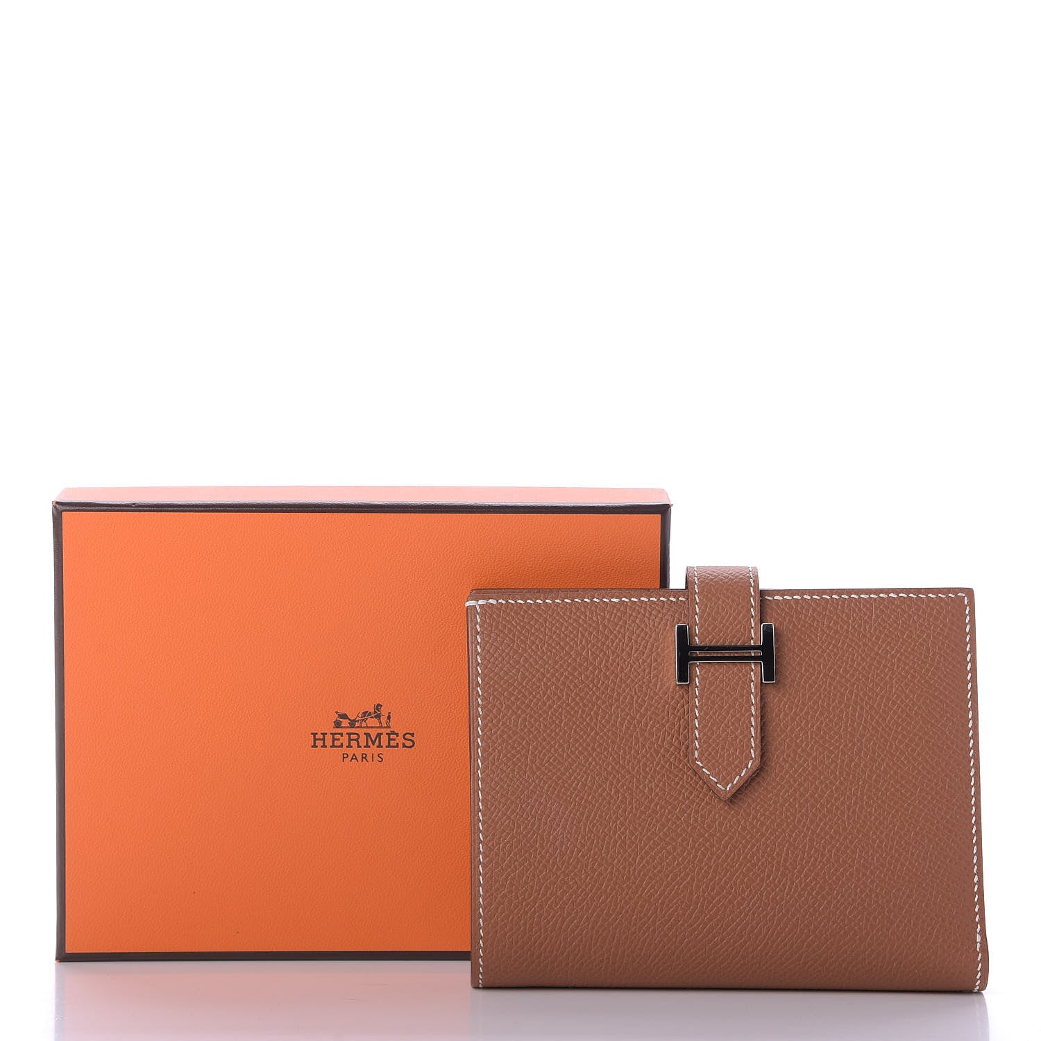 Hermes Epsom Bearn Compact Wallet Gold 9 of 9