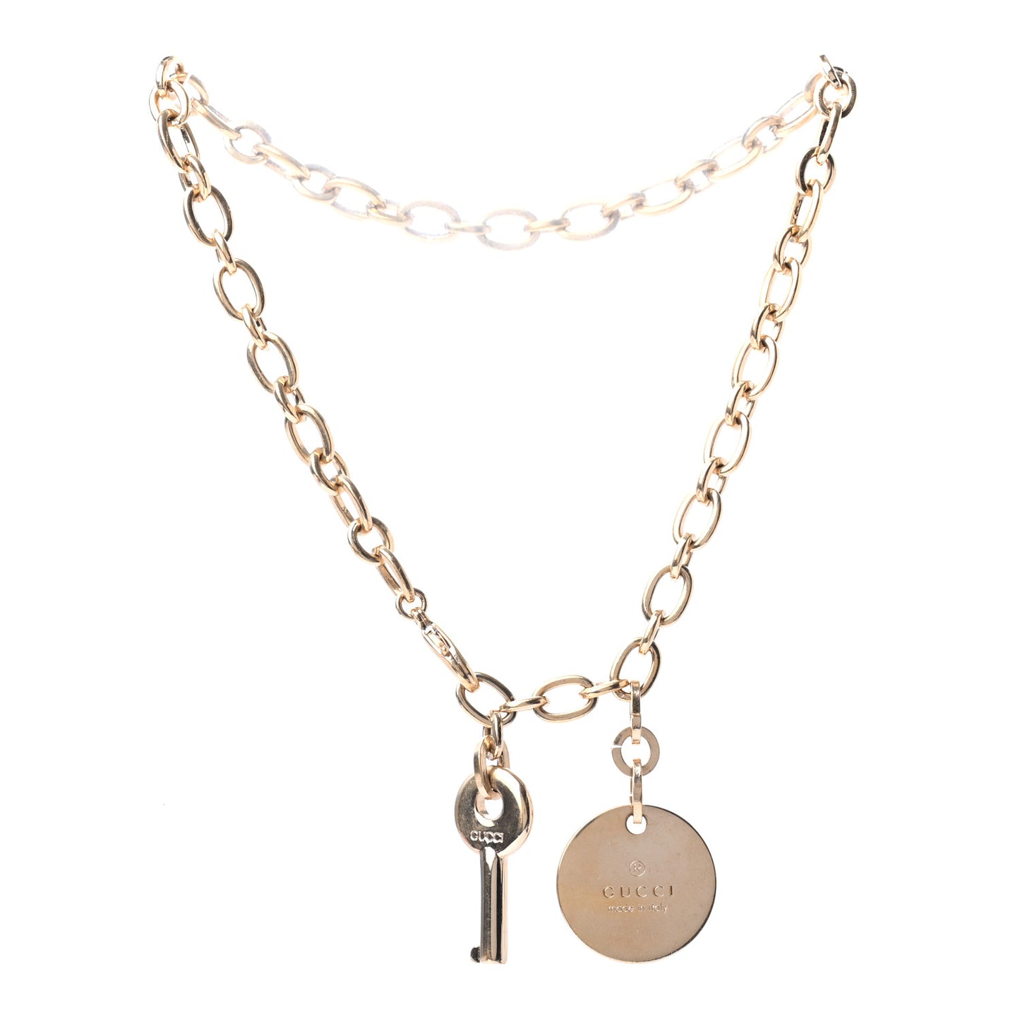 Metal Key Bag Charm Gold