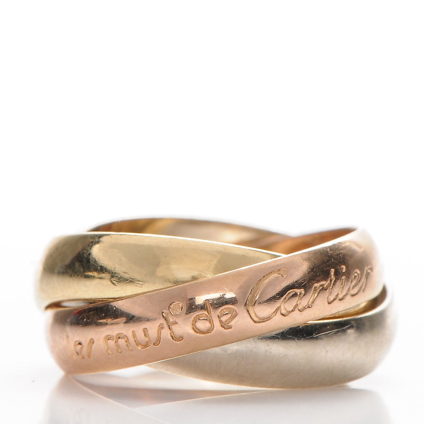 18k Pink Yellow White Gold Les Must De Trinity Ring 44 3