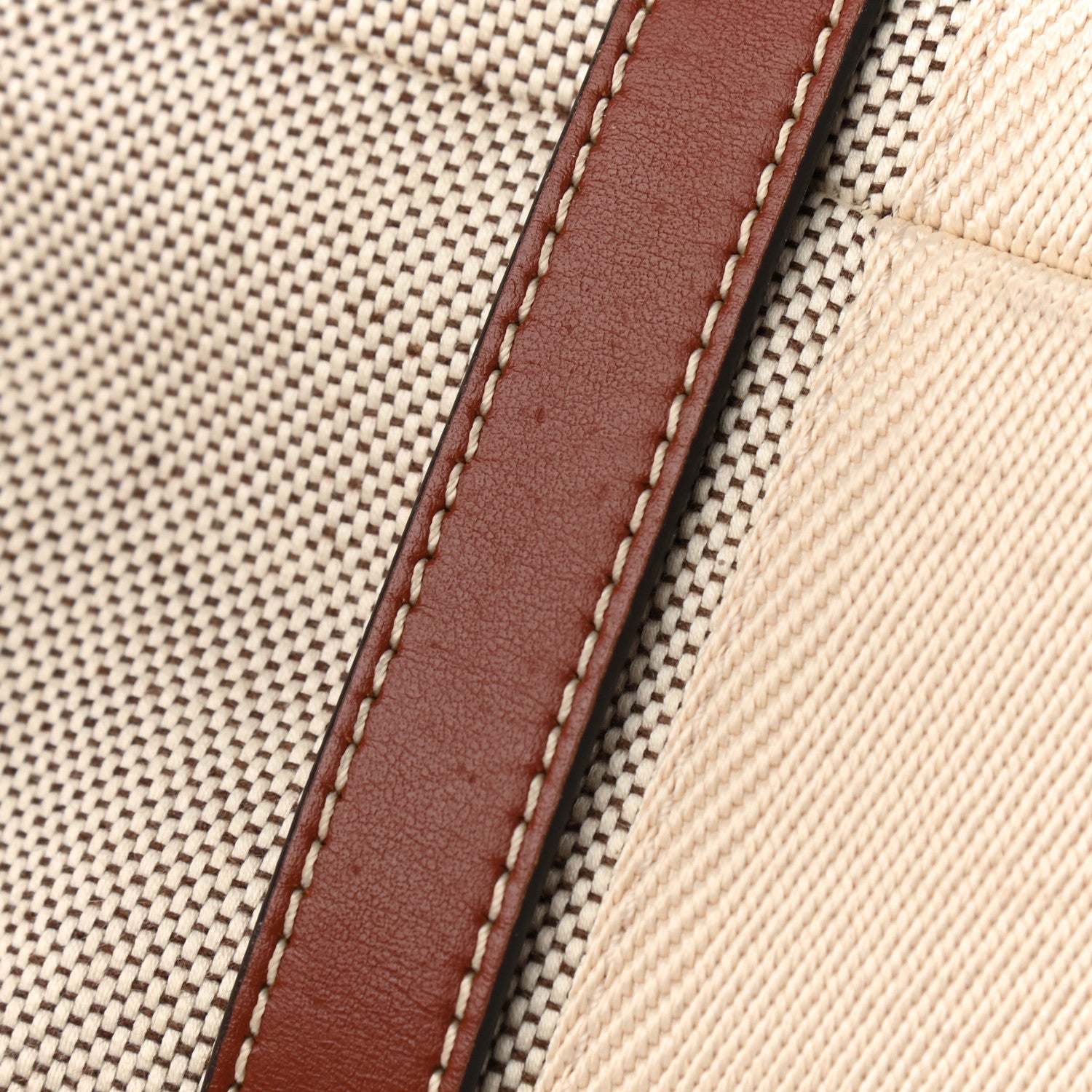 Chloe Cotton Calfskin Large Woody Ribbon Tote White Brown 11 of 11