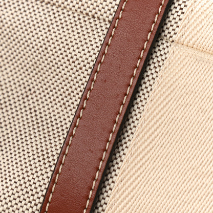 Chloe Cotton Calfskin Large Woody Ribbon Tote White Brown 11 of 11