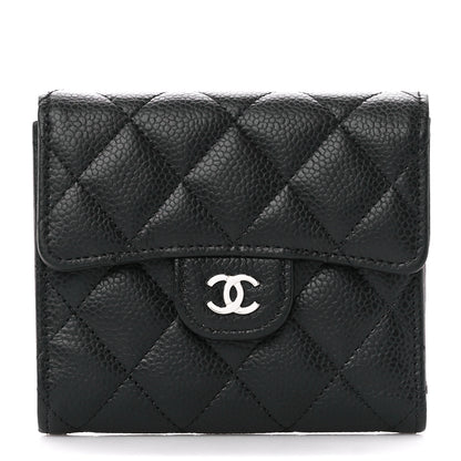 Chanel Caviar Quilted Compact Flap Wallet Black 1 of 13