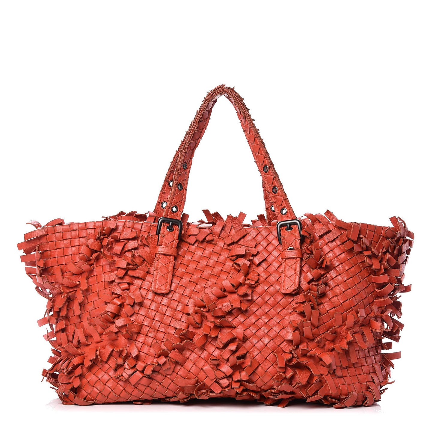 Nappa Intrecciato Patchwork Frayed Tote