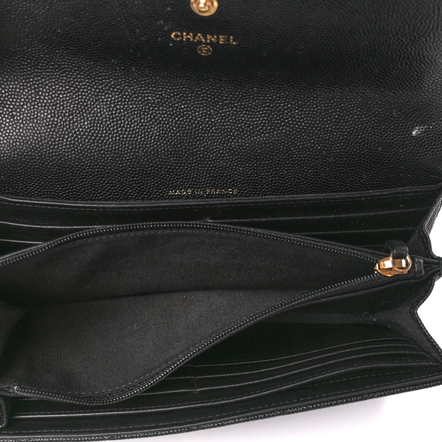 Chanel Caviar Quilted Large Boy Gusset Flap Wallet Black 6 of 13