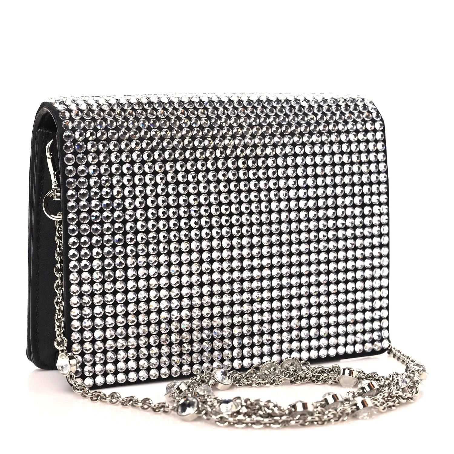 Miu Miu Nappa Crystal Starlight Mini Clutch Bag Black 3 of 9