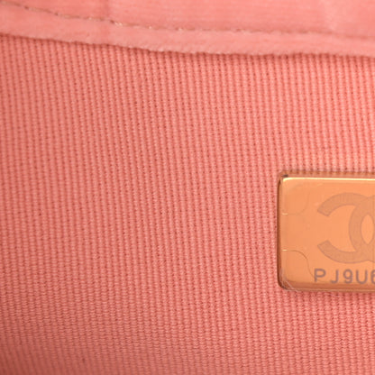 Chanel Velour Quilted Mini Double Frame Flap Rose 7 of 10