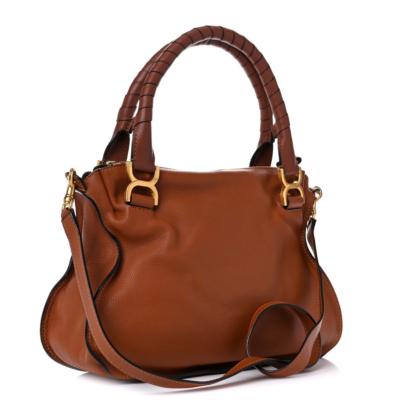 Calfskin Medium Marcie Satchel Tan