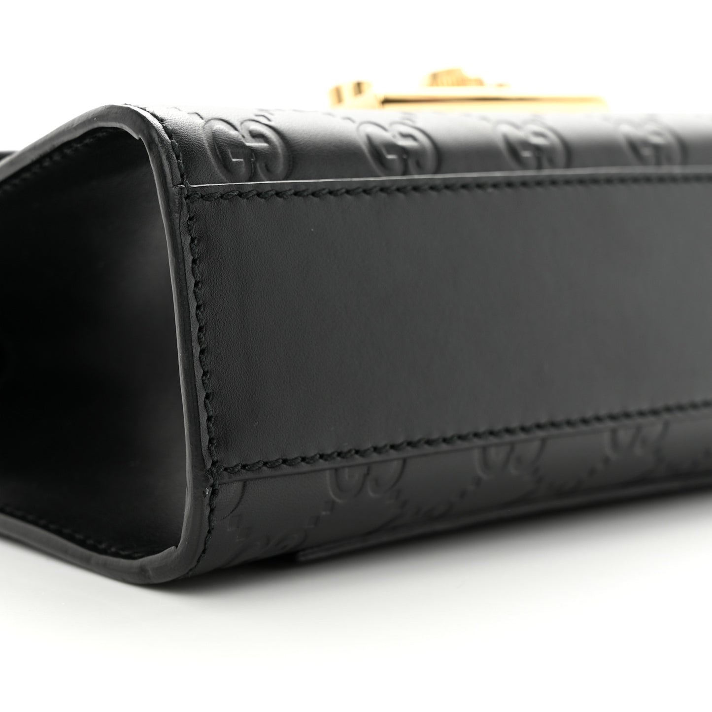 Guccissima Small Padlock Shoulder Bag Black