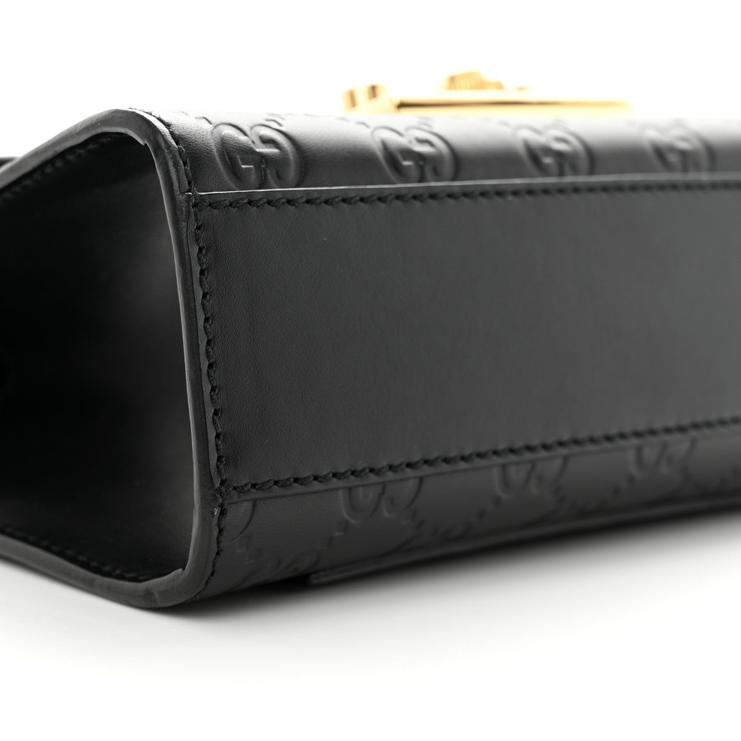 Gucci Guccissima Small Padlock Shoulder Bag Black 9 of 13