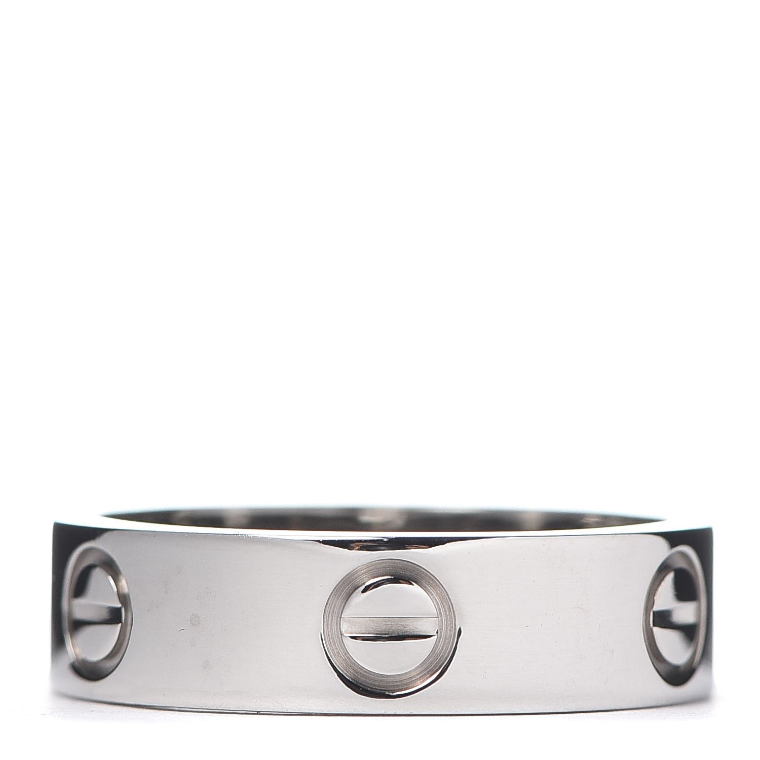Cartier 18K White Gold 5.5mm LOVE Ring 56 7.5 1 of 4