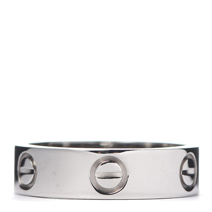 Cartier 18K White Gold 5.5mm LOVE Ring 56 7.5 1 of 4