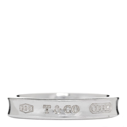 Tiffany Sterling Silver Narrow 1837 Band Ring 59 8.75 1 of 5