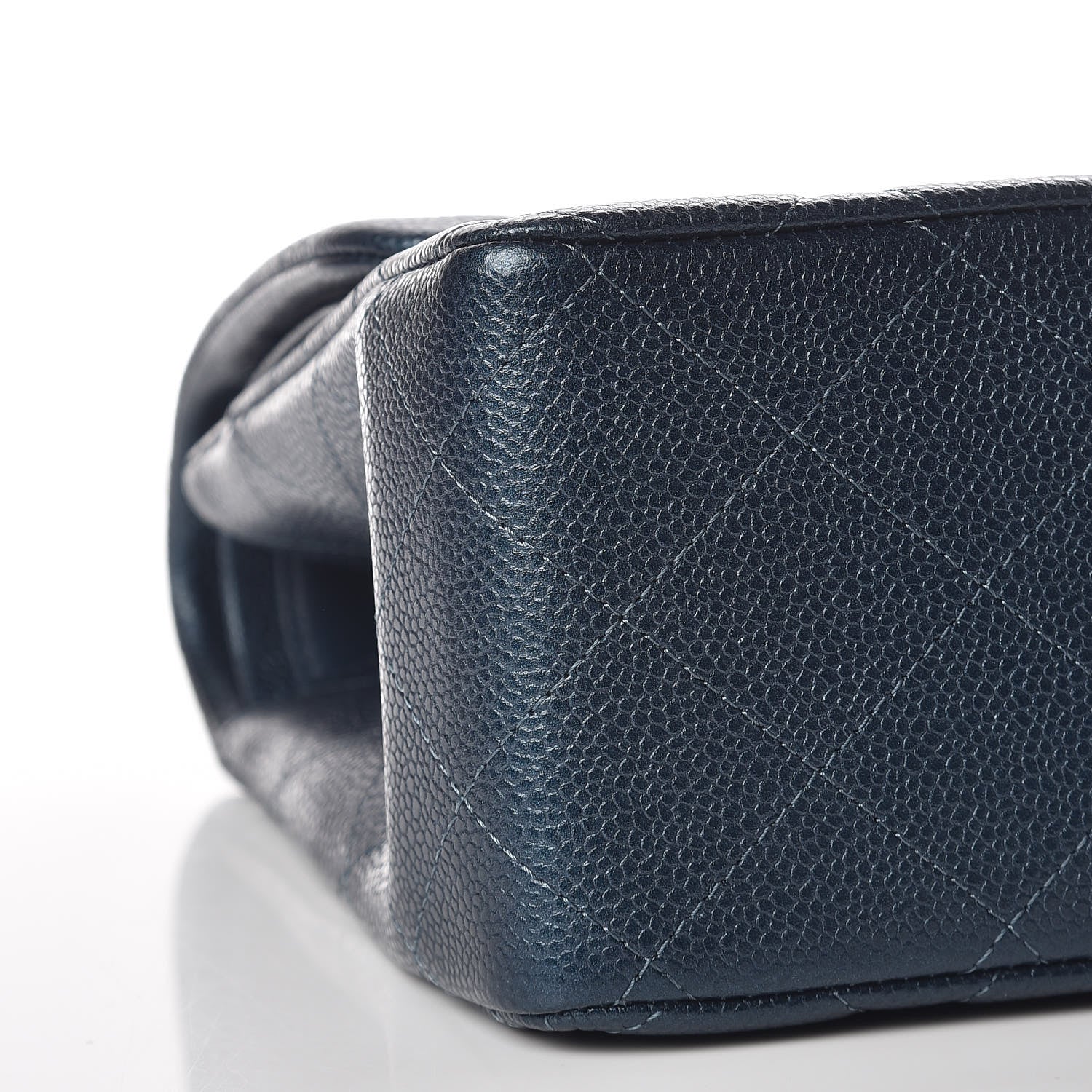 Chanel Iridescent Caviar Quilted Jumbo Double Flap Dark Blue 8 of 10