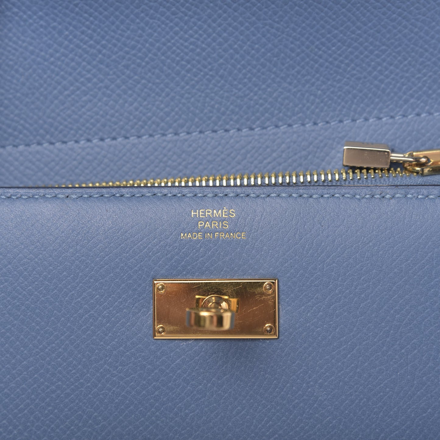 Epsom Medium Kelly Wallet Bleu Agate